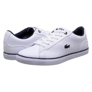Lacoste Lerond BL 2 Kids Sneakers shoes White/Navy Synthetic 3 US Child